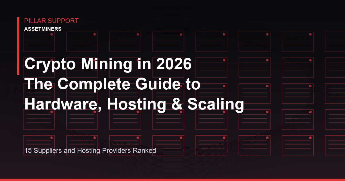 Crypto Mining 2026 - Complete Guide to Hardware, Hosting & Scaling